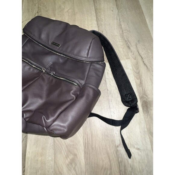 Skip Hop Flatiron Vegan Leather Diaper Backpack Bag in Raisin - Picture 5 of 5